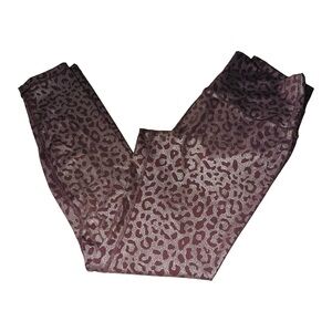 ZYIA Metallic Lavendar Leopard Leggings